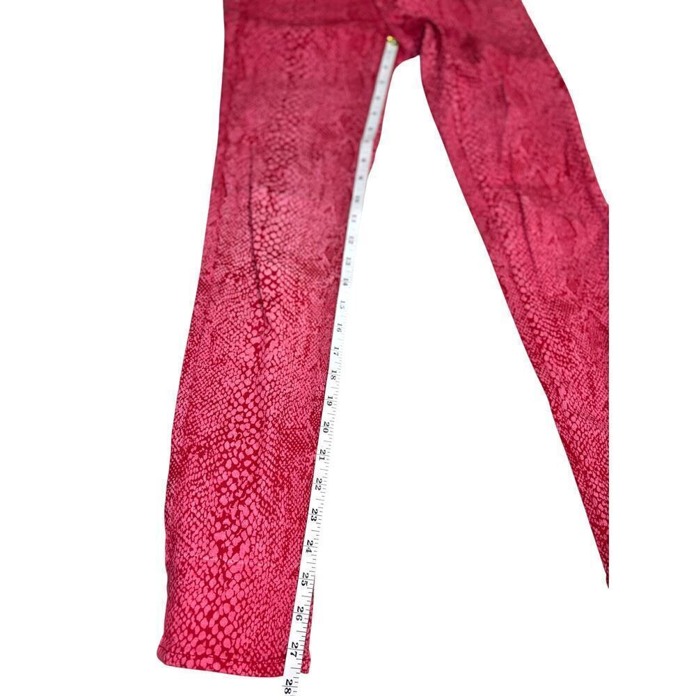 Adriano Goldschmied Pink Animal Print Leggings, Slim Fit Jeans, Women's Size 27 - Picture 6 of 8